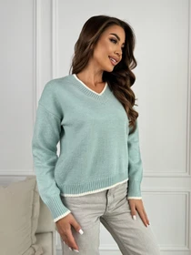 Свитры и кардиганы ISSA Plus модель WN20-669_мятный Фото