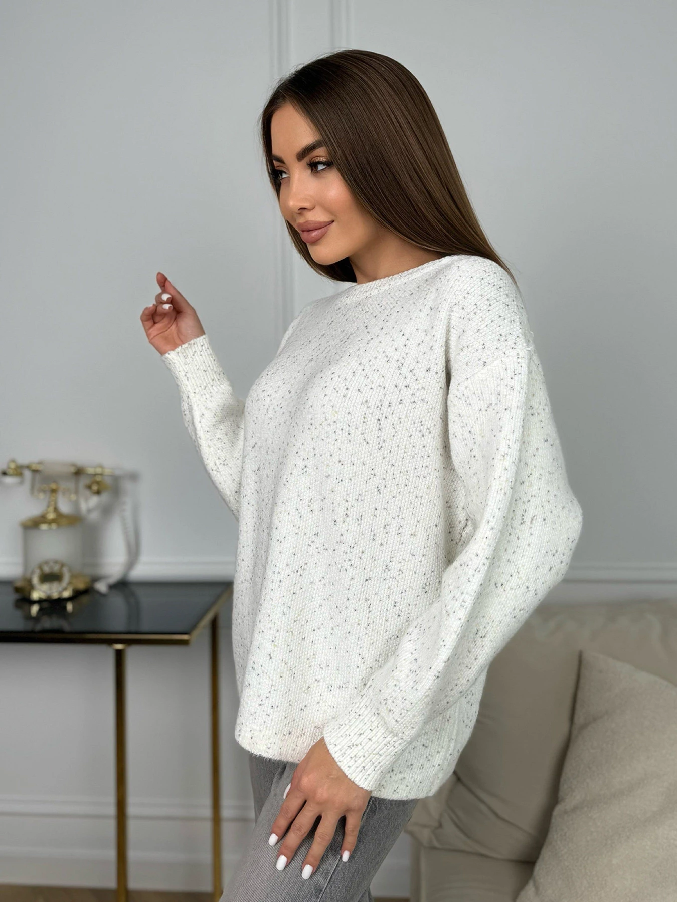 Свитры и кардиганы ISSA Plus модель WN20-671_белый Фото