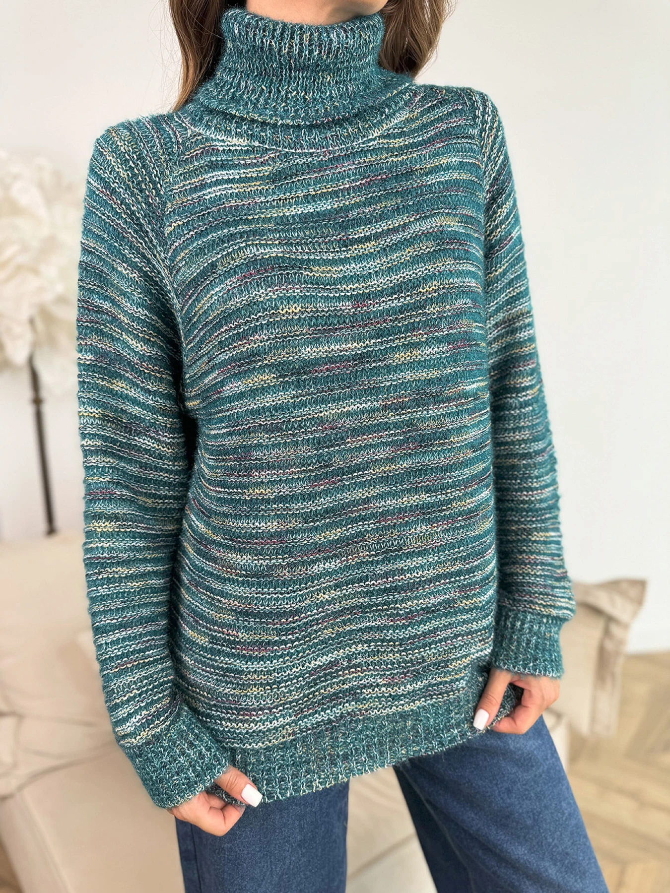 Свитры и кардиганы ISSA Plus модель WN20-675_бирюзовый Фото
