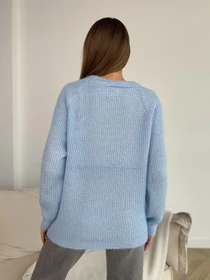 Свитры и кардиганы ISSA Plus модель WN20-677_голубой Фото