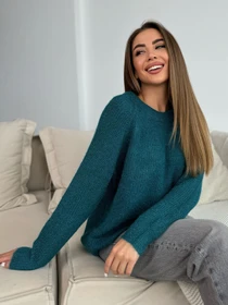 Свитры и кардиганы ISSA Plus модель WN20-677_бирюзовый Фото