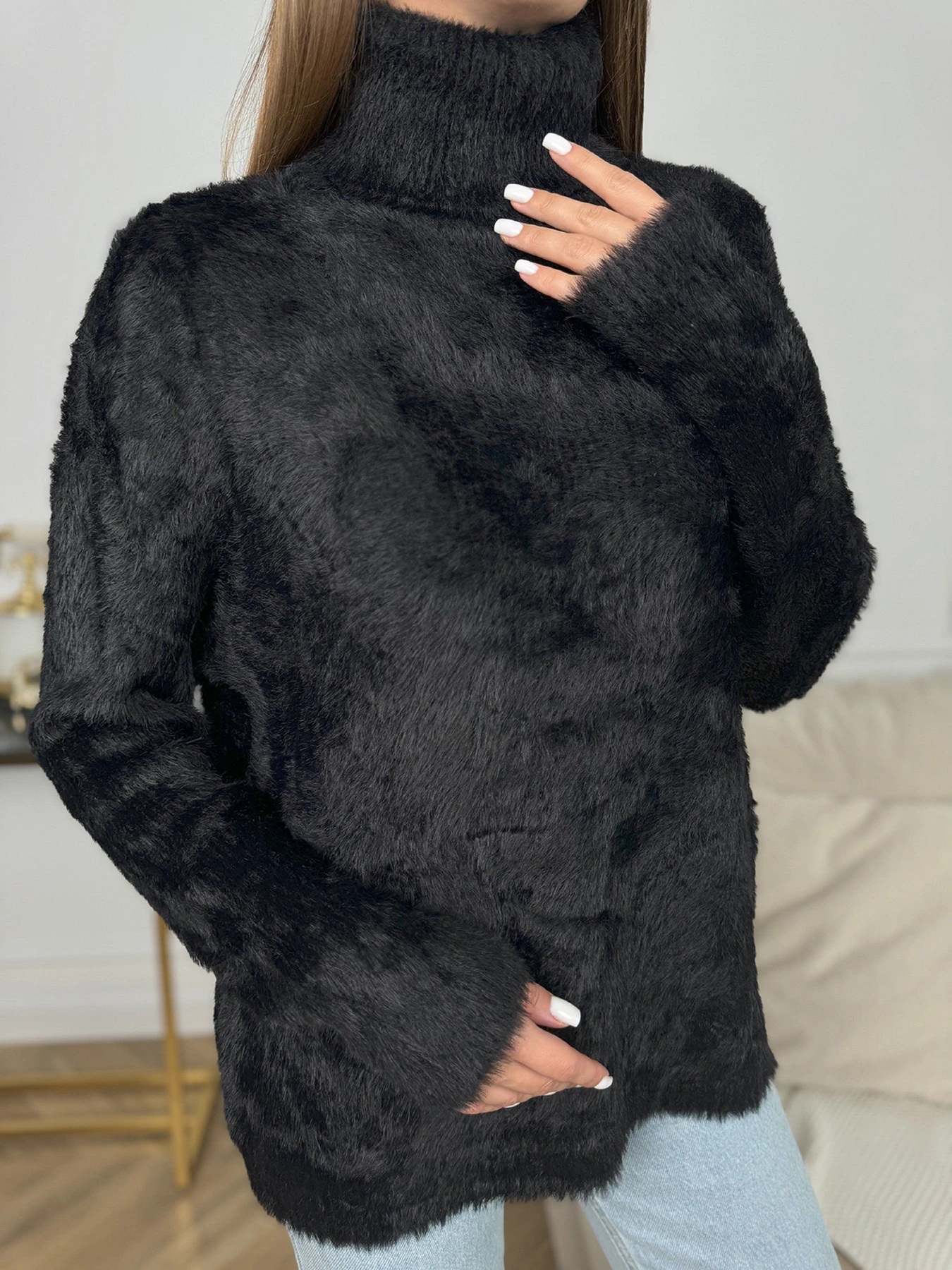 Свитры и кардиганы ISSA Plus модель WN20-682_черный Фото