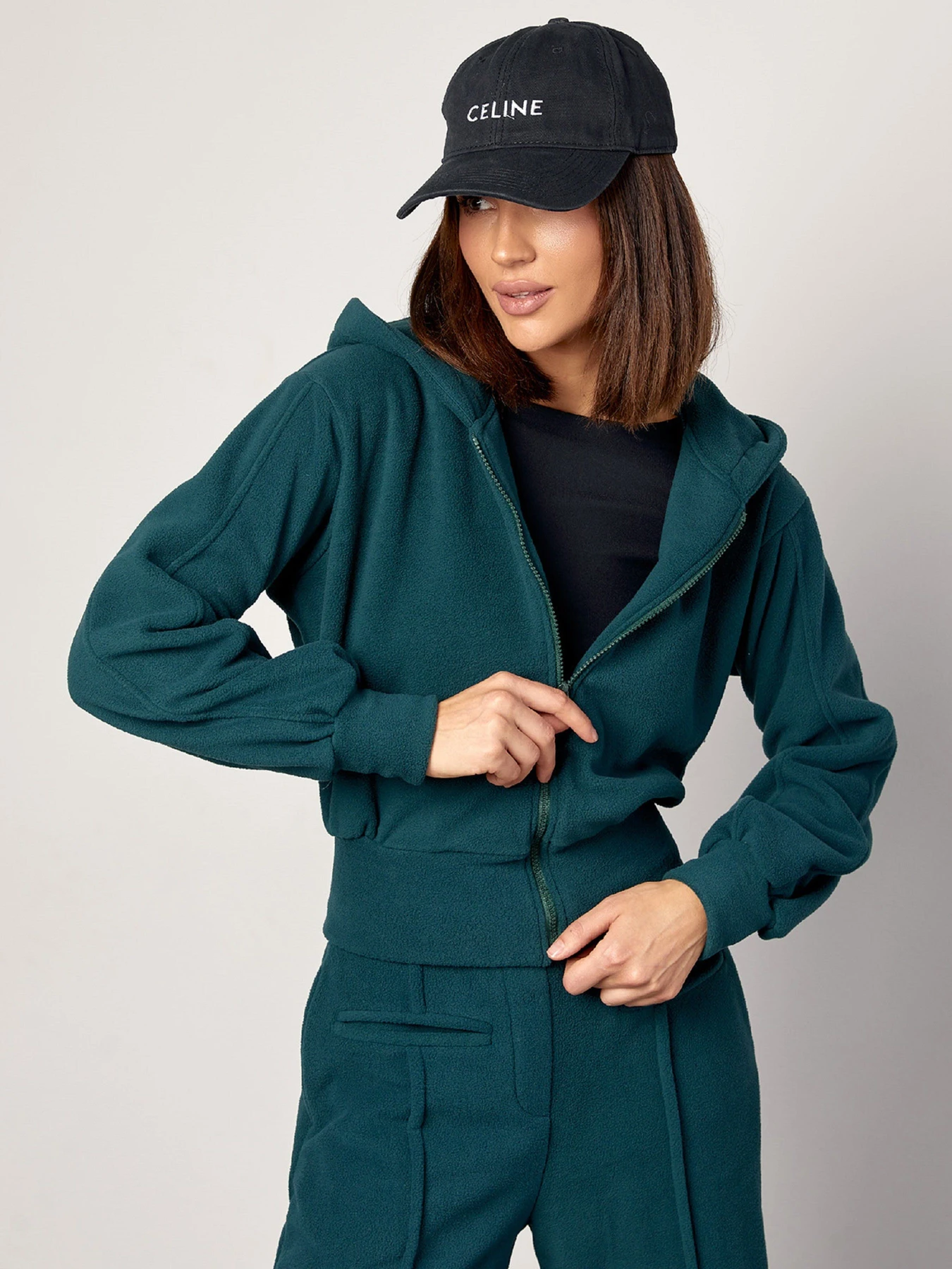Костюмы ISSA Plus модель 14871_темно_зеленый Костюмы ISSA Plus модель 14871_темно_зеленый Фото