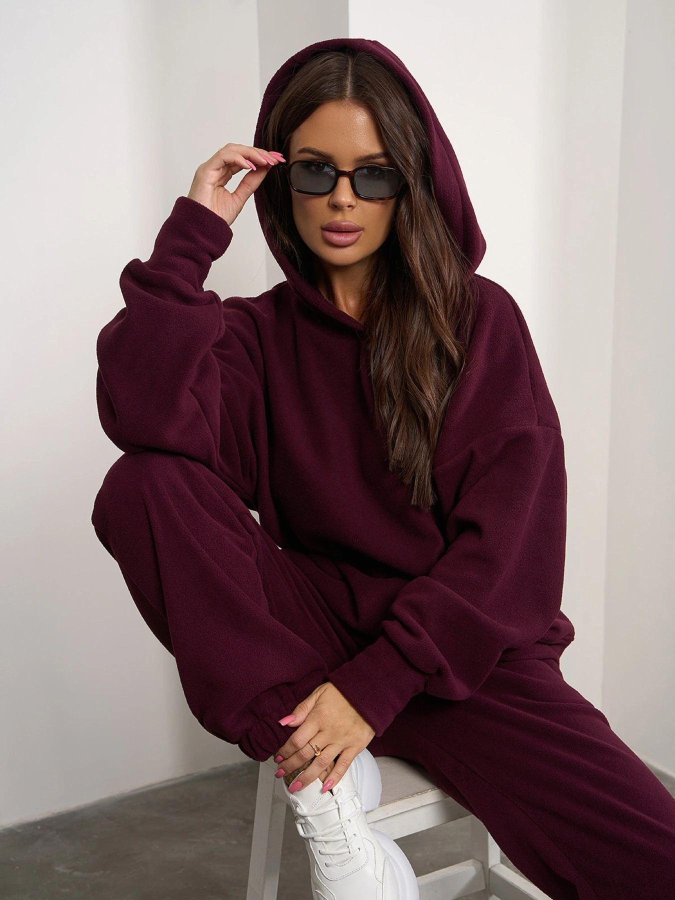 Костюми ISSA Plus модель 14876_бордовый Фото
