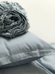Комплект постільної білизни класичний сіро-блакитний Cozy модель 8047738 Фото