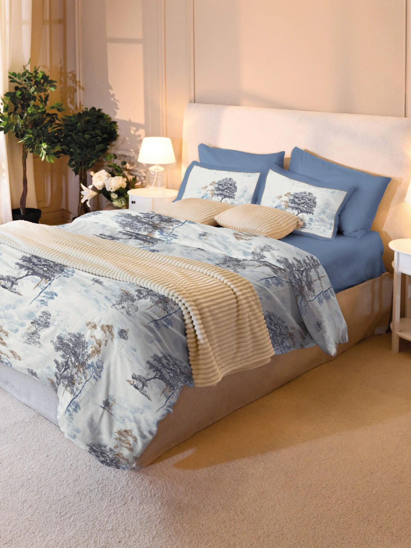 Наволочка "Магія лісу" з натурального сатину MBM HOME модель BL-P-01 BLUE/WHITE Наволочка "Магія лісу" з натурального сатину MBM HOME модель BL-P-01 BLUE/WHITE Фото