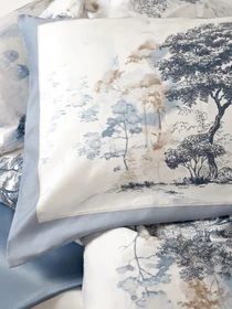 Наволочка "Магія лісу" з натурального сатину MBM HOME модель BL-P-01 BLUE/WHITE Фото