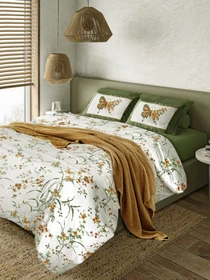 Наволочка "Цветочное поле" из натурального сатина MBM HOME модель BL-P-02 GREEN/PRINT Фото