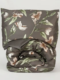 Наволочка "Весняний цвіт" з натурального сатину MBM HOME модель BL-P-03 GRAY/PRINT Фото