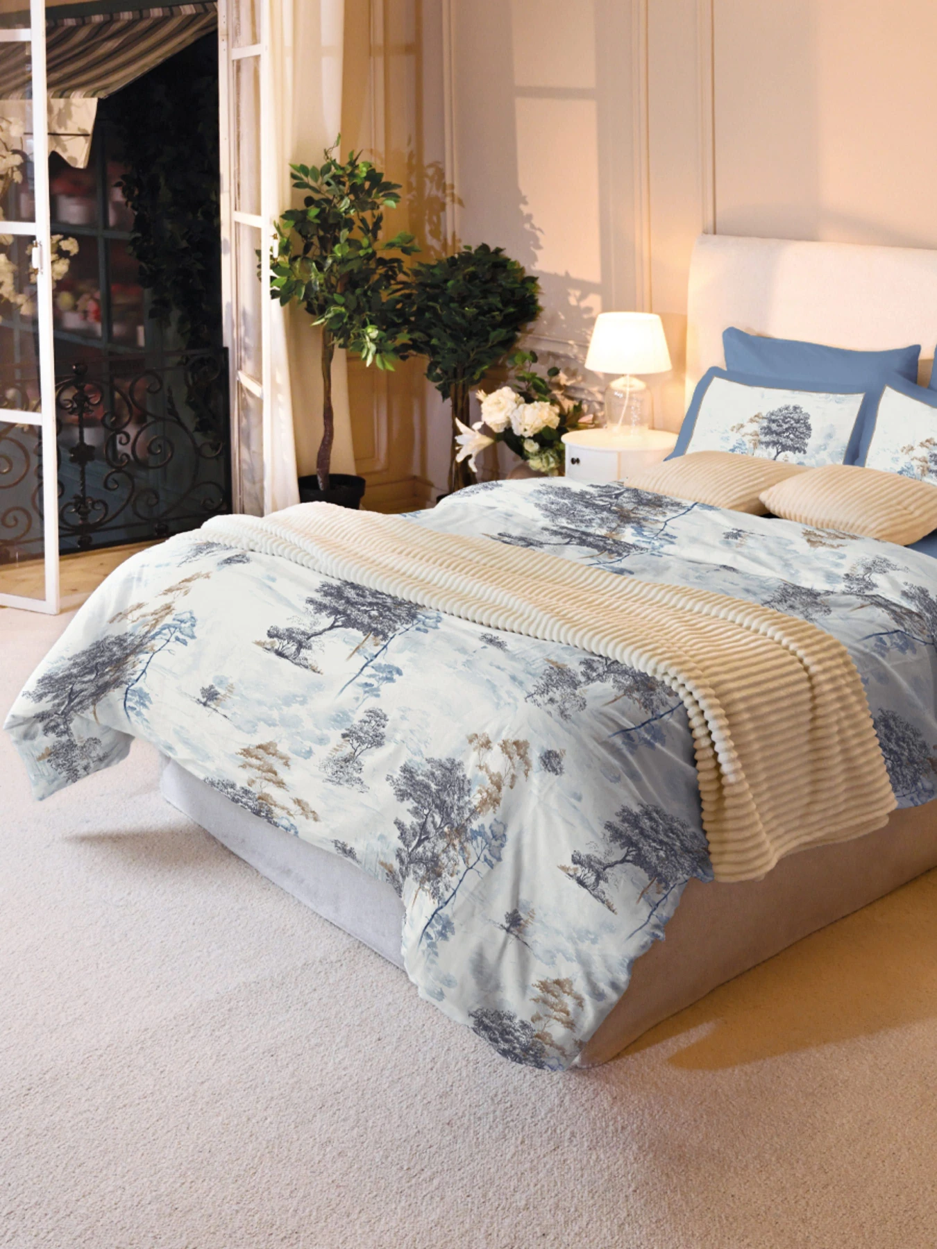 Підковдра "Магія лісу" з натурального сатину MBM HOME модель BL-DC-01/02 BLUE/WHITE Підковдра "Магія лісу" з натурального сатину MBM HOME модель BL-DC-01/02 BLUE/WHITE Фото