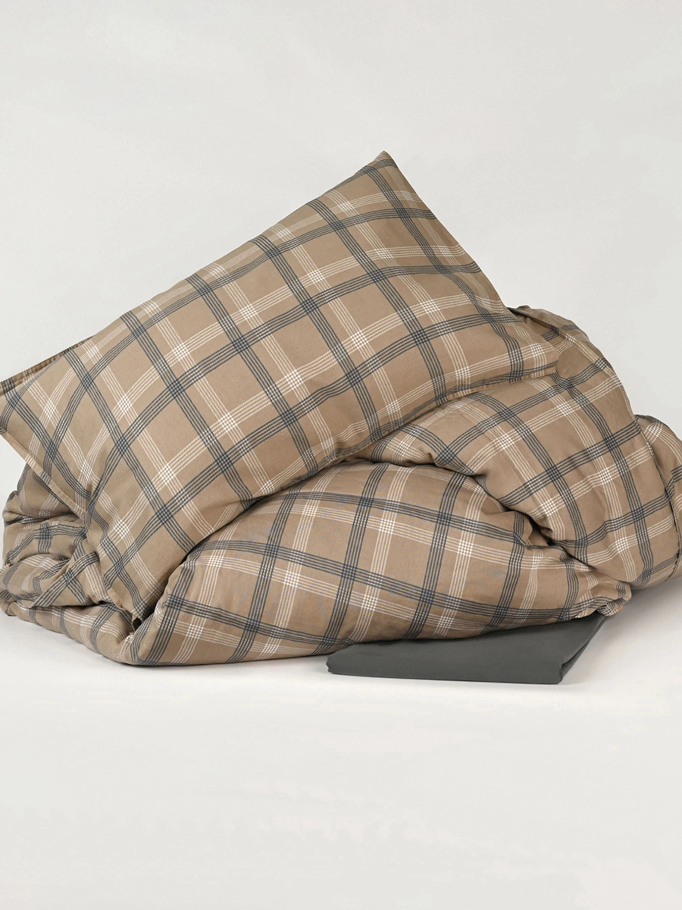 Пододеяльник "Тартан" из натурального вареного сатина MBM HOME модель BL-DC-07/08 GRAY/BEIGE Пододеяльник "Тартан" из натурального вареного сатина MBM HOME модель BL-DC-07/08 GRAY/BEIGE Фото