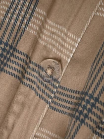 Пододеяльник "Тартан" из натурального вареного сатина MBM HOME модель BL-DC-07/08 GRAY/BEIGE Фото