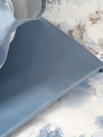 Простынь "Магия леса" из натурального сатина MBM HOME модель BL-FS-01/02 BLUE Фото