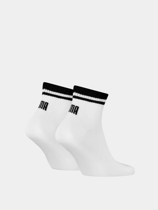 PUMA Unisex Heritage Quarter Набір шкарпеток колір білий фото 2
