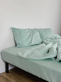 Наволочка м'ятна з вишитими гілками Cozy модель 8003680 Фото