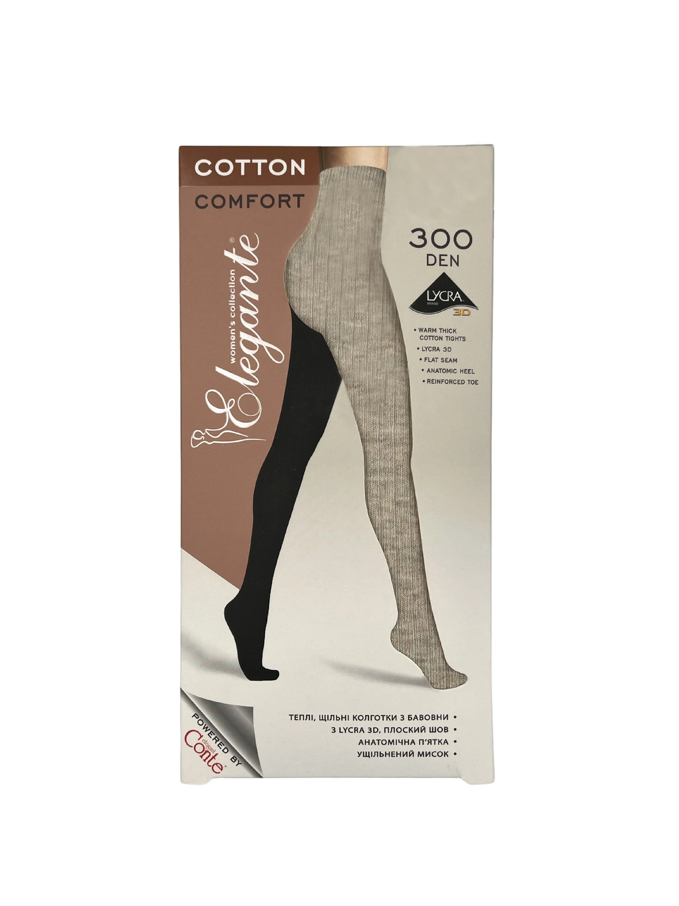 Колготи Elegante Cotton 300 рубчик модель EL Cotton 300/1 Колготи Elegante Cotton 300 рубчик модель EL Cotton 300/1 Фото