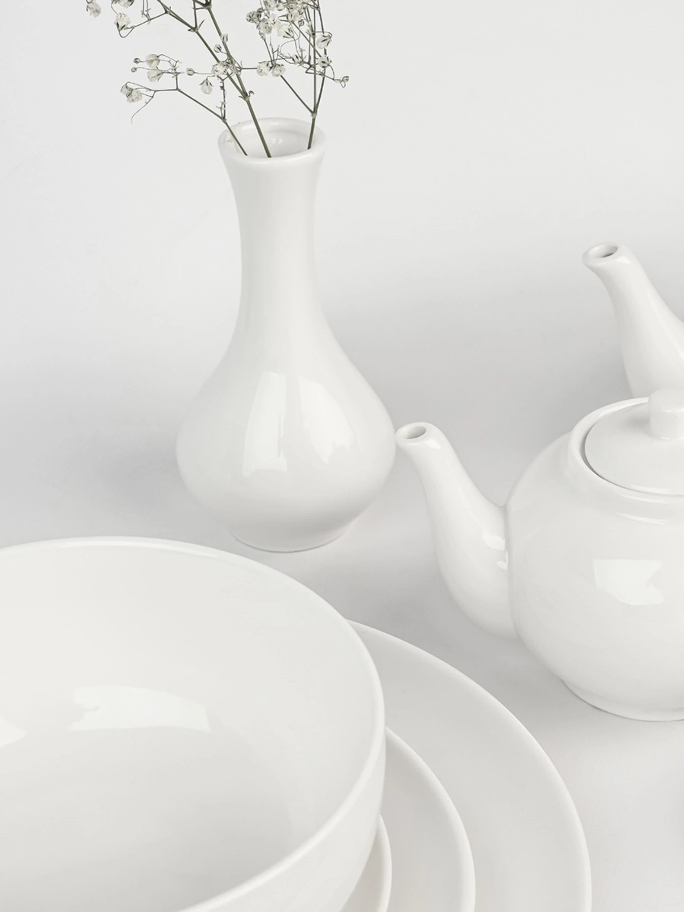 Ваза для цветов фарфоровая "Жемчужина" белая MBM HOME модель DH-FLOWERS-30 WHITE Ваза для цветов фарфоровая "Жемчужина" белая MBM HOME модель DH-FLOWERS-30 WHITE Фото