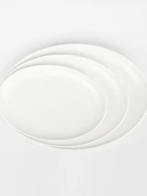 Тарелка овальная "Луч" белая MBM HOME модель KP-110 WHITE Фото