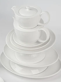 Тарелка овальная "Луч" белая MBM HOME модель KP-110 WHITE Фото