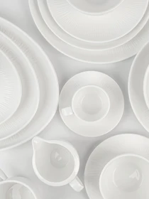 Тарелка овальная "Луч" белая MBM HOME модель KP-110 WHITE Фото