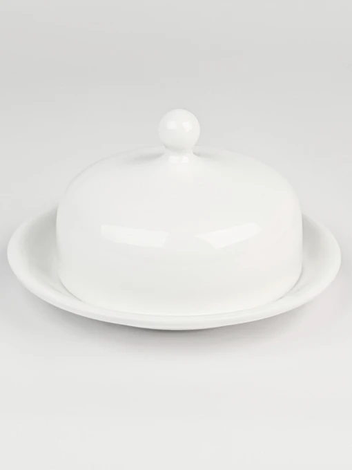 Масленка "Жемчужина" фарфоровая белая MBM HOME модель KP-107 WHITE Фото