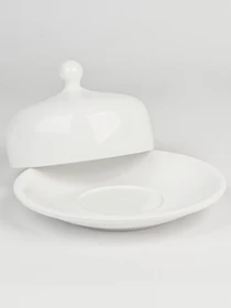 Масленка "Жемчужина" фарфоровая белая MBM HOME модель KP-107 WHITE Фото