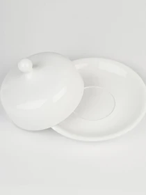 Масленка "Жемчужина" фарфоровая белая MBM HOME модель KP-107 WHITE Фото
