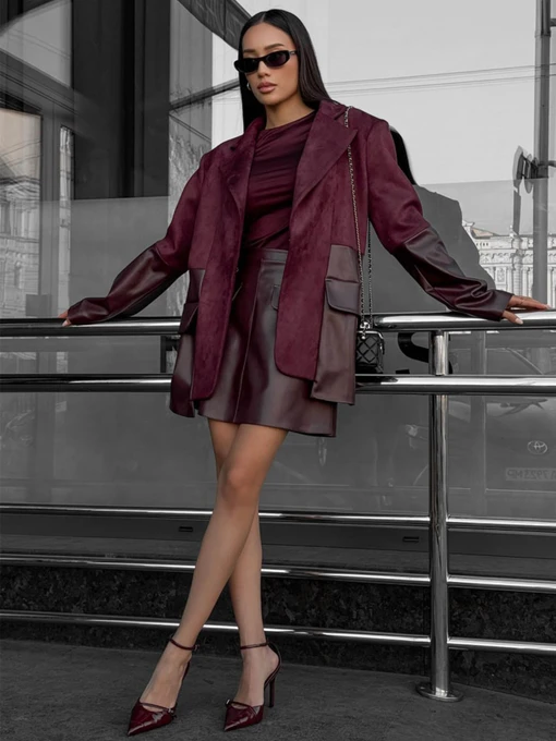 Пальто и плащи Jadone Fashion модель Trench_Monro_marsala Фото