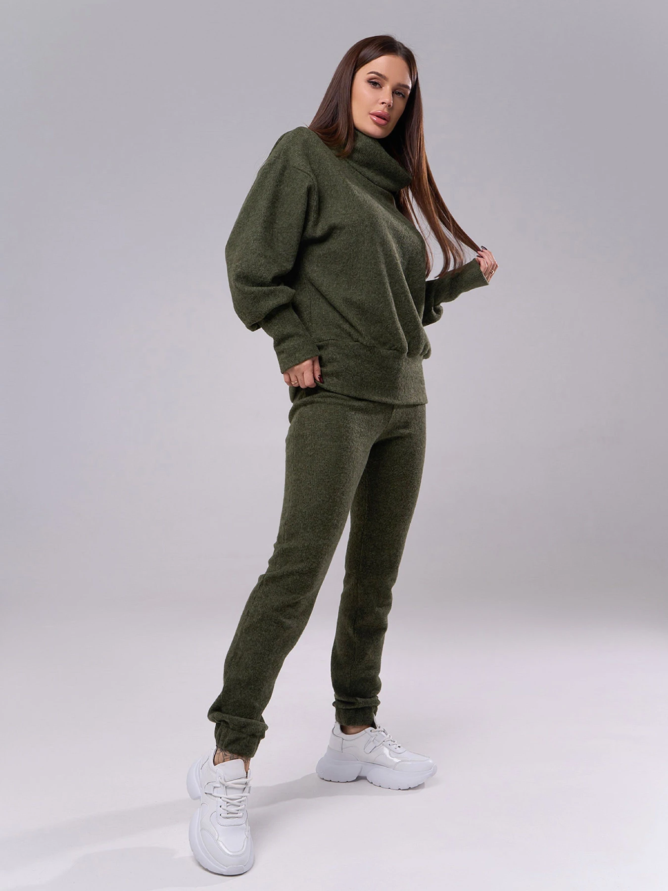 Костюми ISSA Plus модель 13533A_хаки Костюми ISSA Plus модель 13533A_хаки Фото
