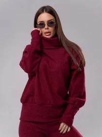 Костюми ISSA Plus модель 13533A_бордовый Фото
