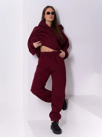 Штани ISSA Plus модель 14923B_бордовый Фото