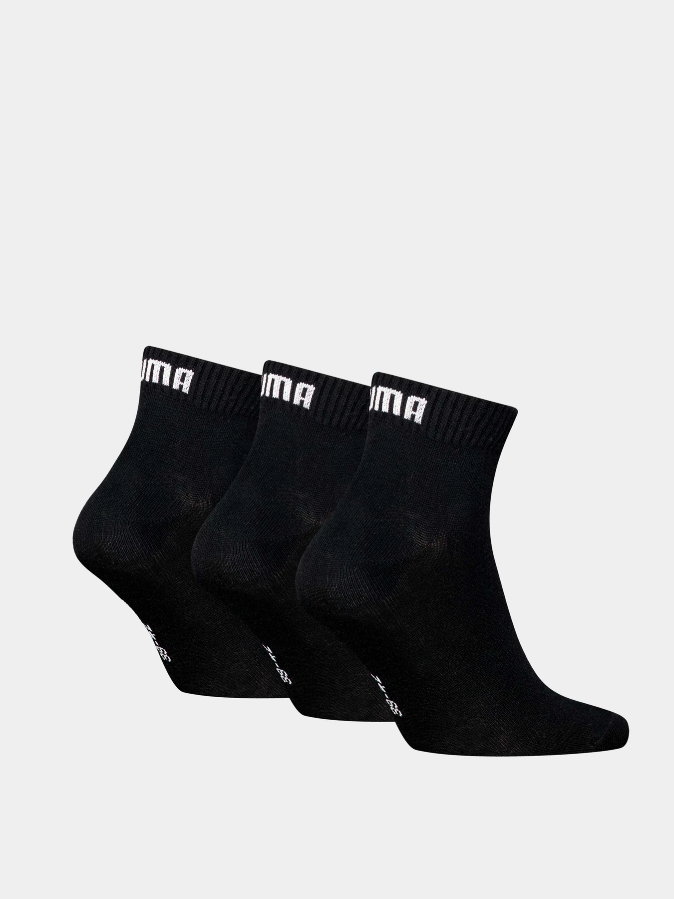 Шкарпетки та гольфи PUMA Unisex Quarter Plain 3p модель 938589 Фото