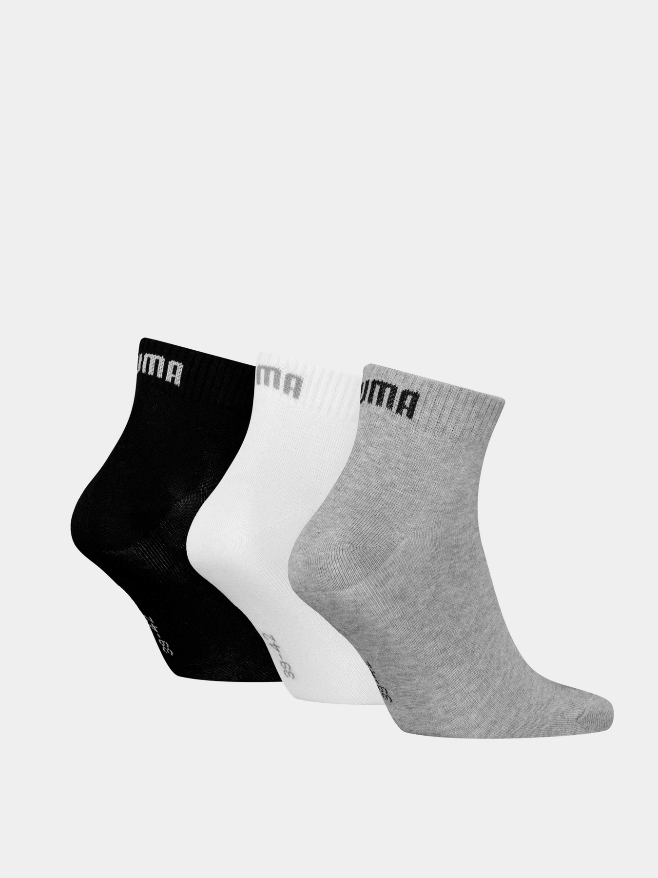 Шкарпетки та гольфи PUMA Unisex Quarter Plain 3p модель 938589 Фото