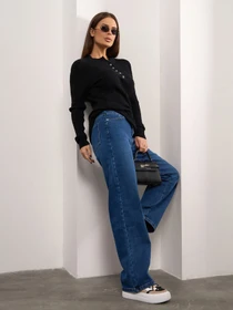Джинсы ISSA Plus модель WN20-686_синий Фото