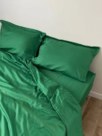 Простирадло без резинки зелене Cozy модель 9700840 Фото