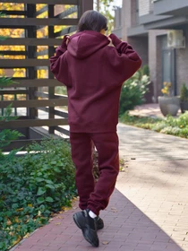 Костюми ISSA Plus модель 14274_темно_бордовый Фото