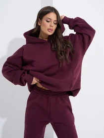 Костюми ISSA Plus модель 14948_темно_бордовый Фото