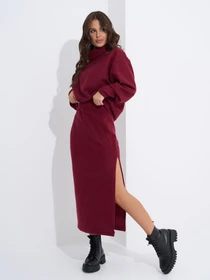 Костюми ISSA Plus модель 14952_бордовый Фото