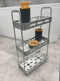 Полка трехъярусная прямоугольная алюминиевая Homax модель EBA-3550 AL Фото