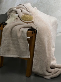 Рушник з натуральної бавовни "Бриз" бежевий MBM HOME модель BT-01/02/03/04 BEIGE Фото