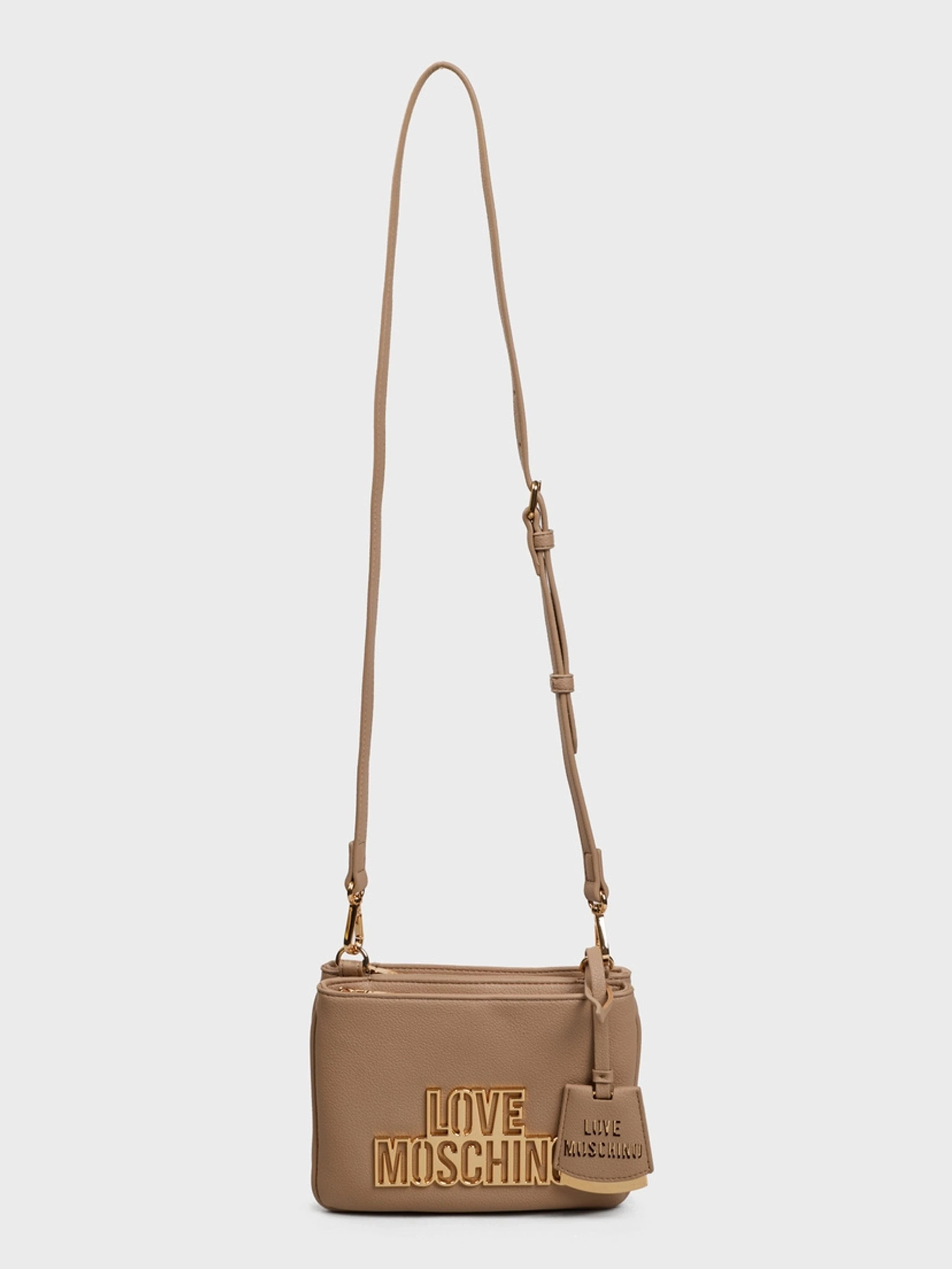 Moschino Крос-боді колір бежевий фото 2
