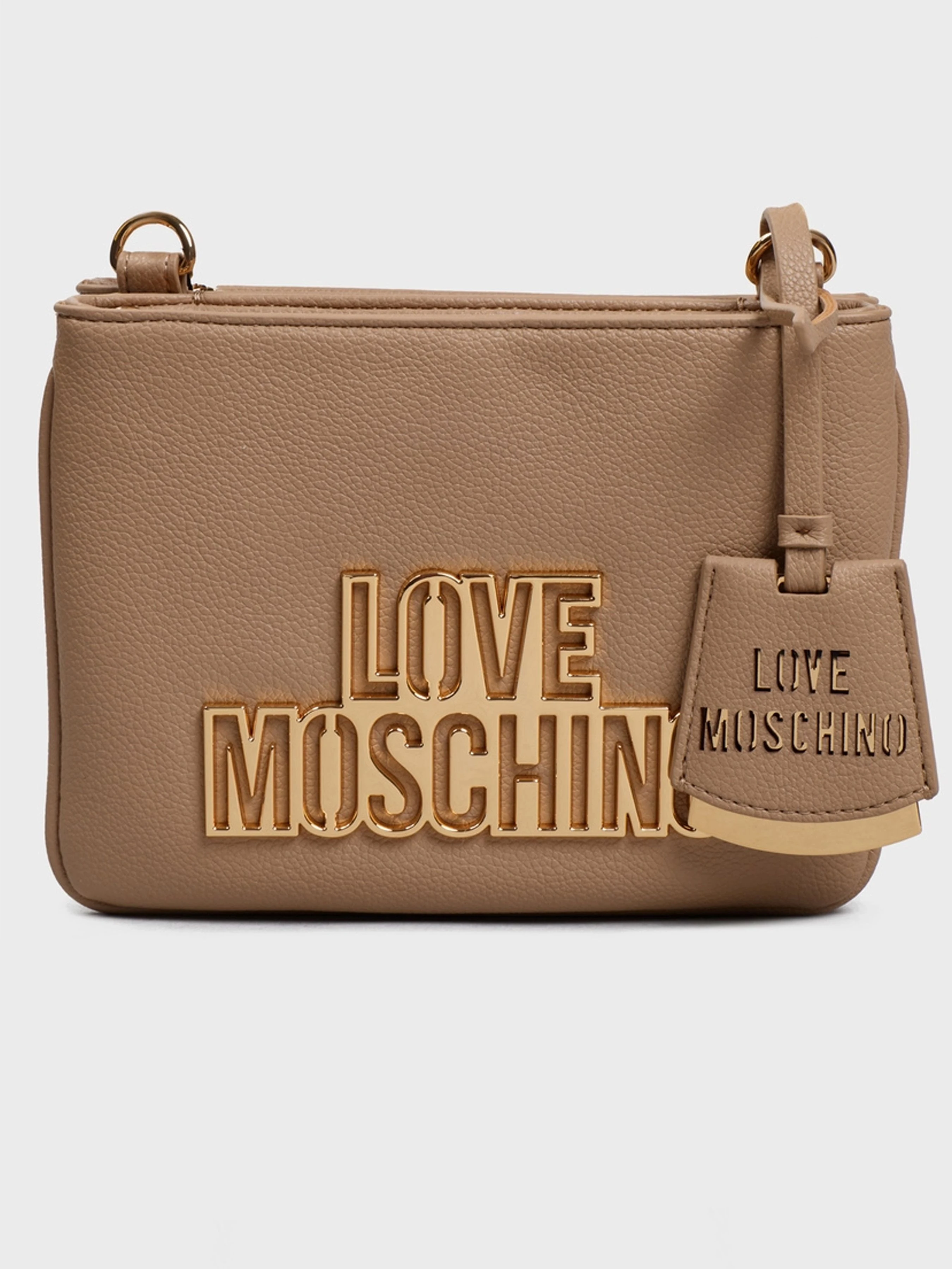 Moschino Крос-боді колір бежевий