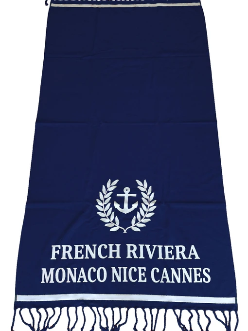 Туристическое полотенце Le Comptoir de la plage Пляжний Рушник модель Riviera_Navy Фото