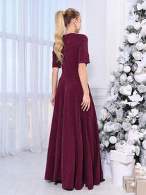 Платья ISSA Plus модель 14966_темно-бордовый Фото