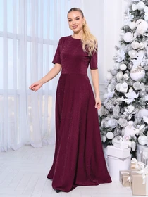 Платья ISSA Plus модель 14966_темно-бордовый Фото