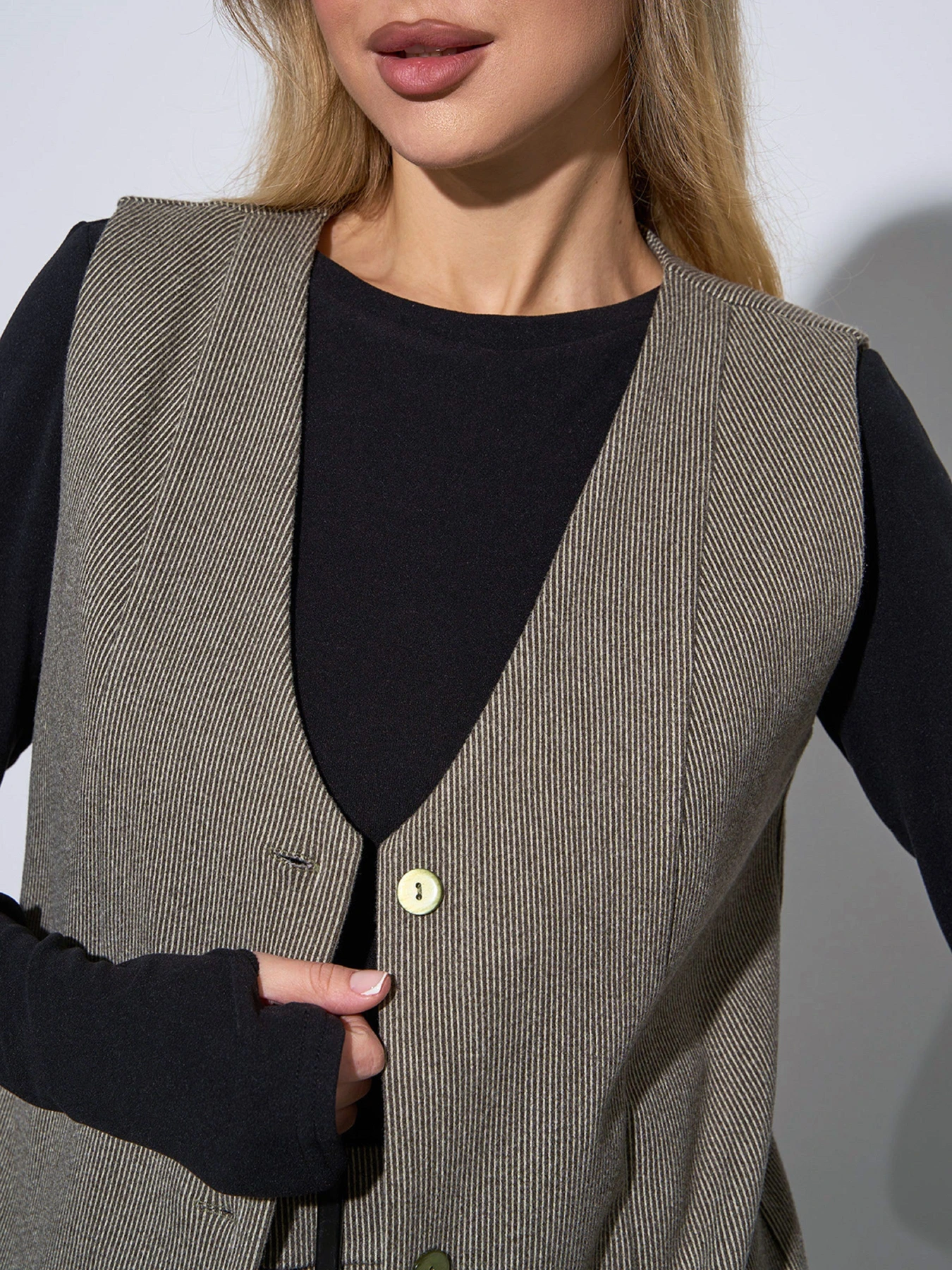 Костюми ISSA Plus модель 14977_хаки Костюми ISSA Plus модель 14977_хаки Фото