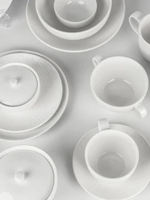 Сахарница "Луч" фарфоровая белая MBM HOME модель KP-113 WHITE Фото