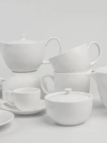 Сахарница "Луч" фарфоровая белая MBM HOME модель KP-113 WHITE Фото