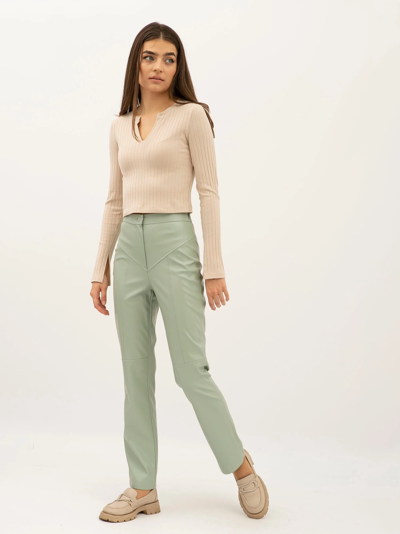 Штани Lesia модель Djahina01GreenWPNTLS Фото