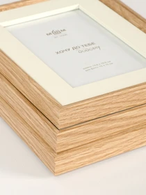 Фоторамка "Кадри" світле дерево з білим MBM HOME модель PH-2 WHITE/WOOD Фото
